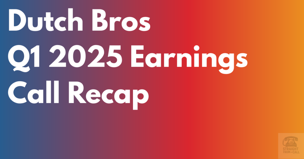 This video is the official earnings call recording for Dutch Bros’ first quarter of 2025. CEO Christine Barone and CFO Josh Guenser walk through the company’s 29% revenue growth, 30 new shop openings, and strong same-shop sales and transaction momentum. They highlight the success of the Dutch Rewards program, Order Ahead, and the food pilot test, as well as plans to open 160 shops this year toward the long-term goal of 2,029 shops by 2029. The call also covers margin strategy, tariff impact, and guidance updates.