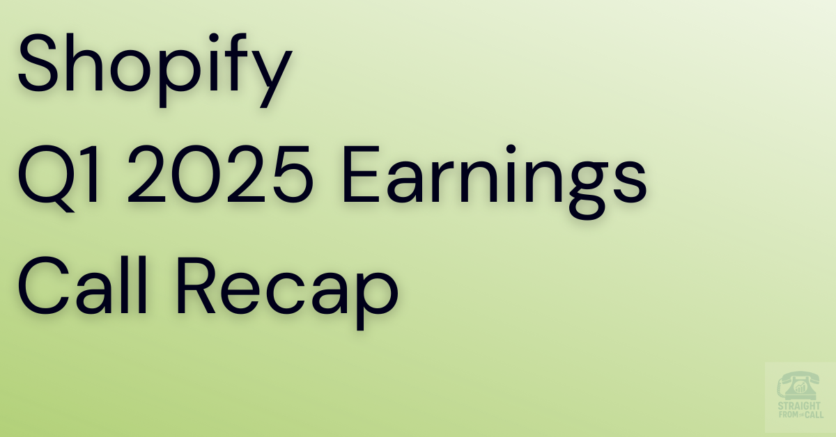 Shopify Q1 2025 Earnings: Growth or Growing Pains?