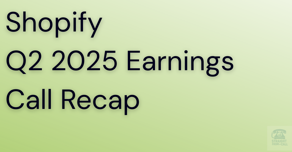 Shopify Q2 2025 Earnings: 31% Growth, Global & AI Wins