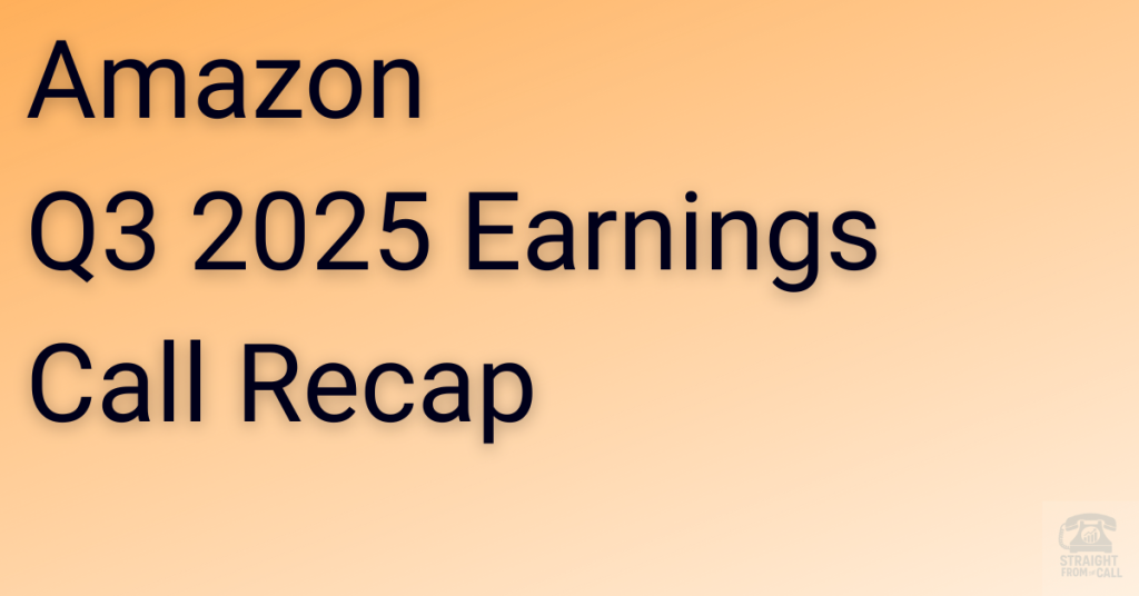 Amazon Q3 2025 Earning Call Recap Feature Image