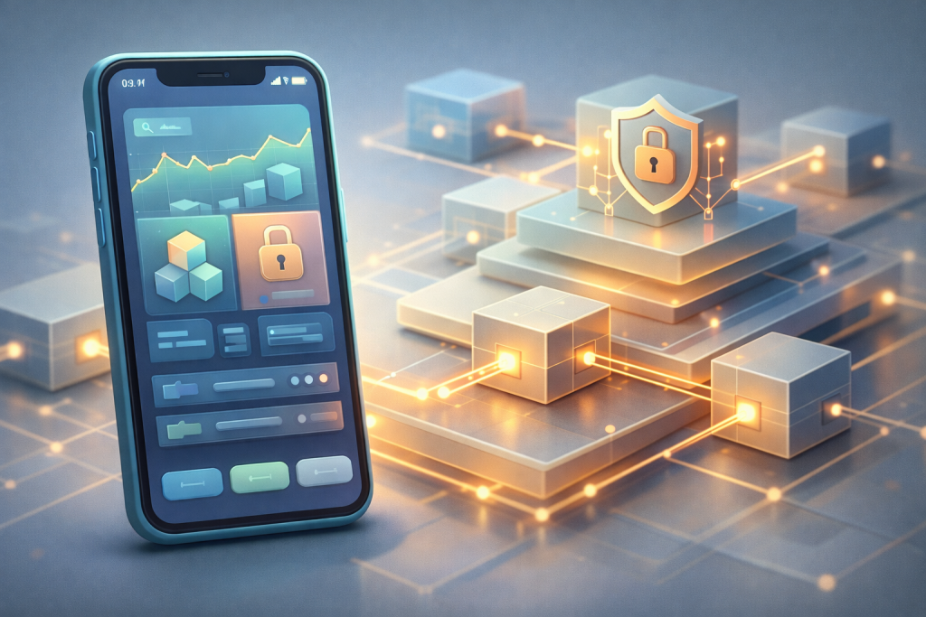 Financial technology interface symbolizing SoFi crypto relaunch and digital asset expansion